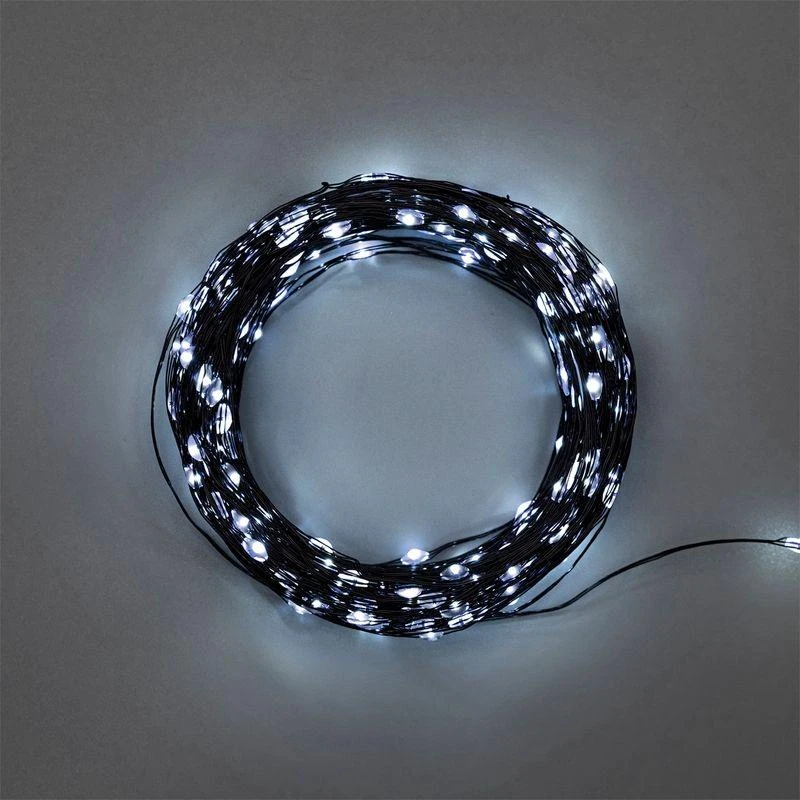 303-265 Neon-Night | Гирлянда "Роса" 20м 200LED бел. IP20 230В с контроллером провод зел.  