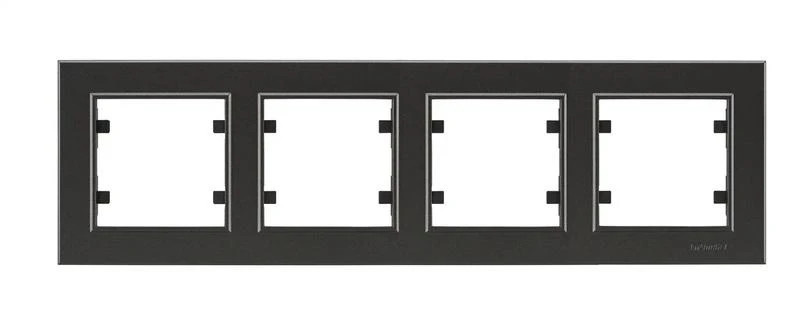 56050704 Makel | Рамка 4-м Karea горизонт. дым. металлик  