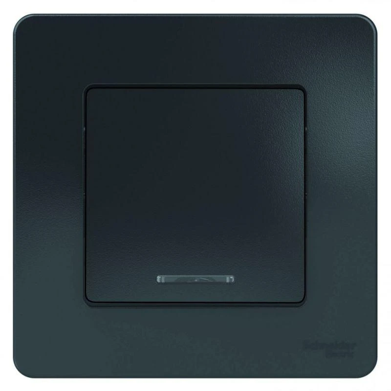 BLNVS010116 Systeme Electric | Выключатель 1-кл. СП Blanca 10А IP20 (сх. 1) 250В с подсветкой антрацит SE 