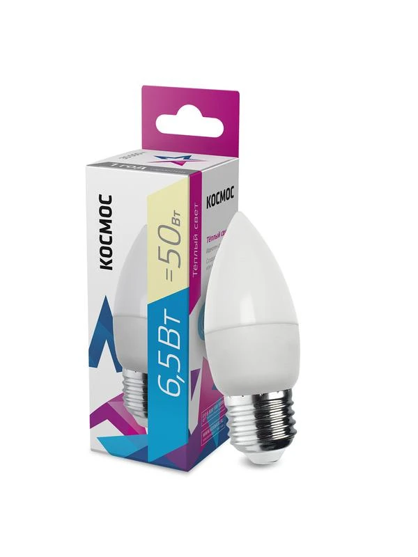 LkecLED6.5wCNE2730 КОСМОС | Лампа светодиодная CN 6.5Вт 220В E27 3000К Космос 