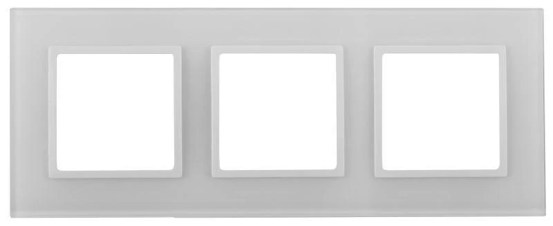 Рамка 3-м 14-5103-01 стекло Elegance бел.+бел. Эра Б0059170