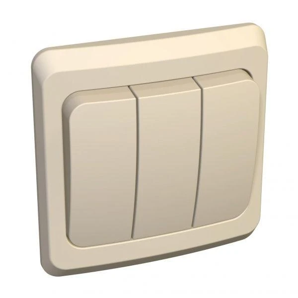 BC10-003K Systeme Electric | Выключатель 3-кл. СП Этюд 10А IP20 крем. SE 