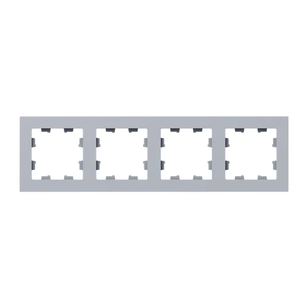 UP1-FPA-04 EKF | Рамка 4-м Эпика пластик алюм.  