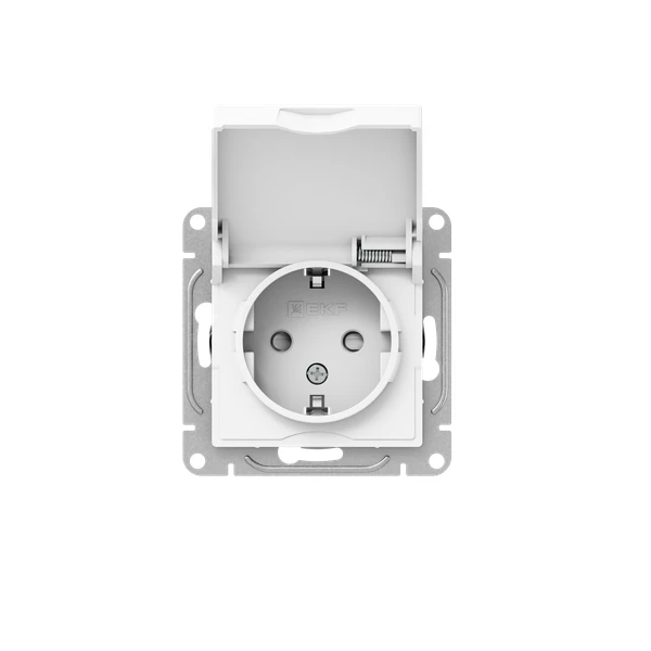 UP1-SOW-111-44 EKF | Розетка СП Эпика 16А IP44 с заземл. защ. шторки с крышкой механизм бел.  