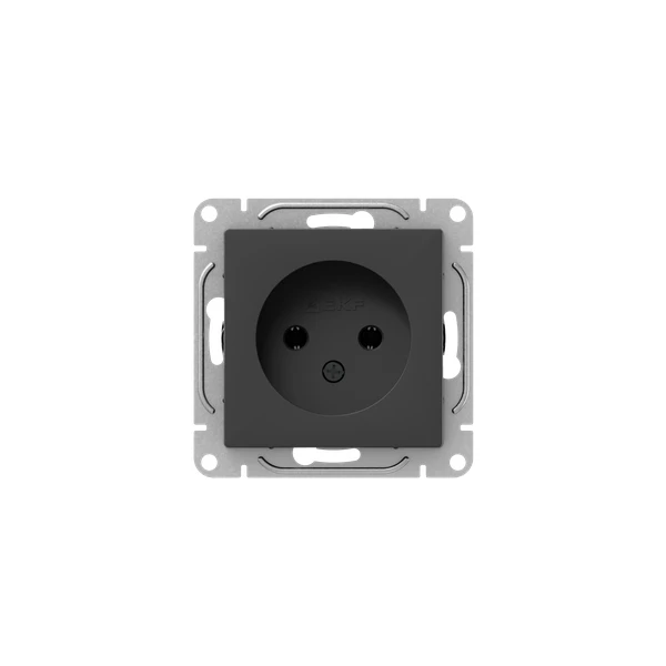UP1-SOB-100 EKF | Розетка СП Эпика 16А без заземл. без шторок механизм черн.  