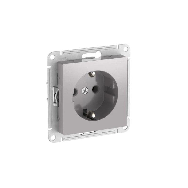 ATN000343S Systeme Electric | Розетка AtlasDesign 16А с заземл. быстрозажим. клем. механизм алюм. SE 