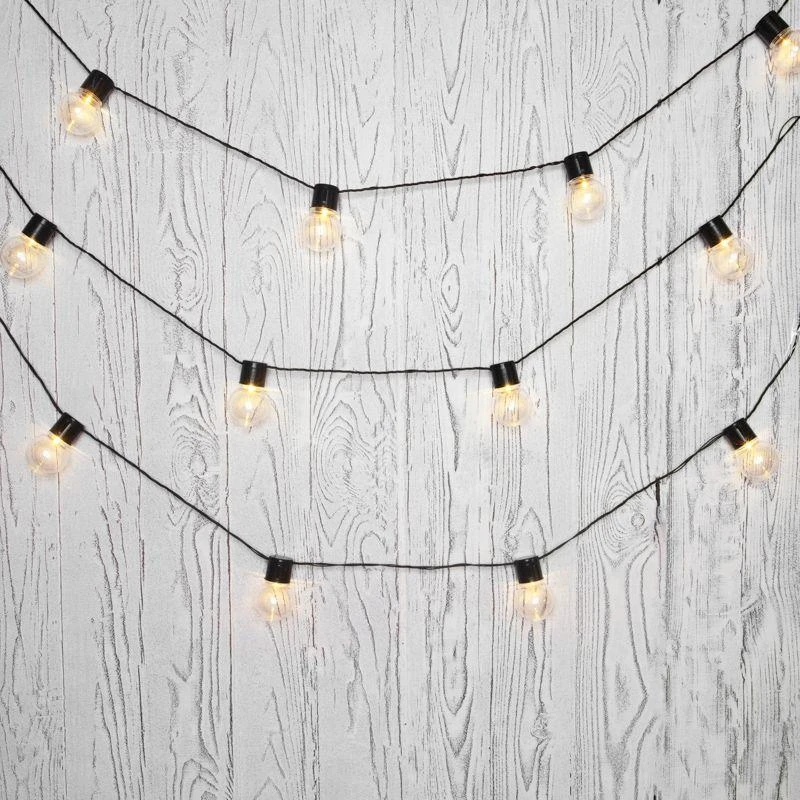 303-066 Neon-Night | Гирлянда светодиодная "Лофт" 5м 20LED тепл. бел. 1.2Вт IP20 провод ПВХ черн.  