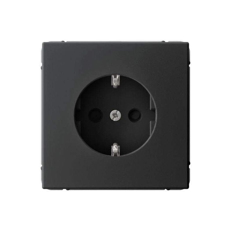 GAL001045S Systeme Electric | Розетка ArtGallery 16А с заземл. со шторками быстрозажим. клем. механизм карбон SE 