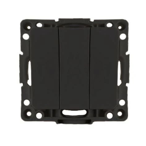 EZV10-024-10 EKF | Выключатель 3-кл. Стокгольм 10А механизм черн. PROxima  