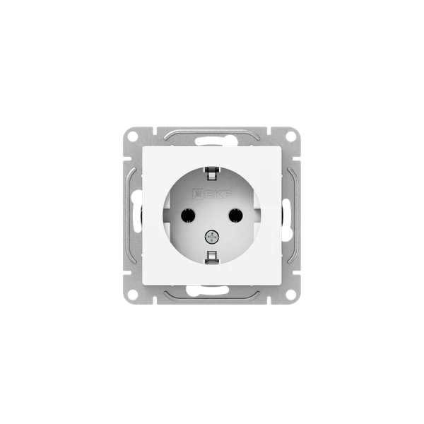 UP1-SOW-110 EKF | Розетка СП Эпика 16А с заземл. без защ. шторок механизм бел.  