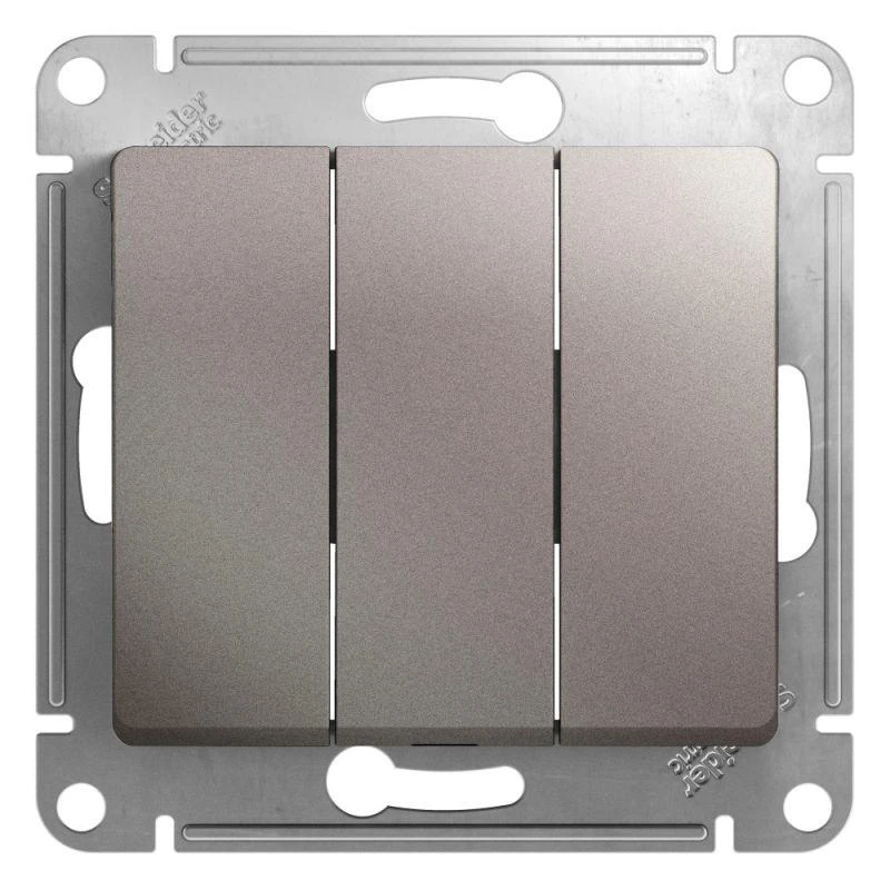 GSL001231 Systeme Electric | Выключатель 3-кл. СП Glossa 10А IP20 (сх. 3) 10AX механизм платина SE 