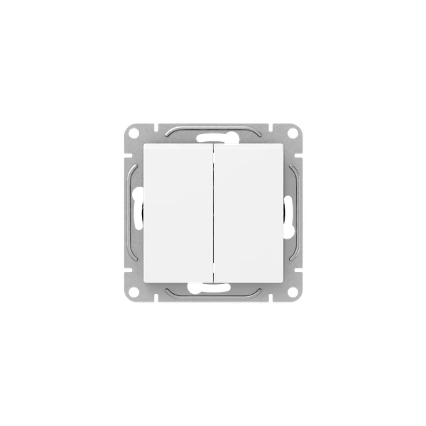 UP1-SWW-21 EKF | Выключатель проходной 2-кл. СП Эпика механизм бел.  