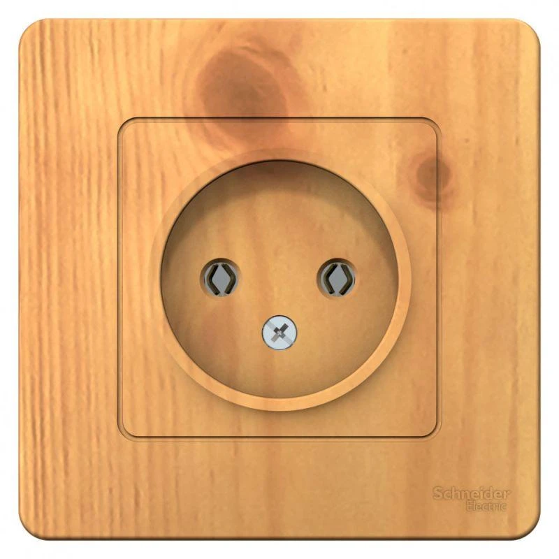 BLNRS000015 Systeme Electric | Розетка 1-м СП Blanca 16А IP20 250В без заземл. без защ. шторок ясень SE 