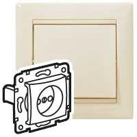 695611 Legrand | Розетка 1-м СП Valena 16А IP21 2P без заземл. механизм сл. кость (DIY-упак.) Leg 