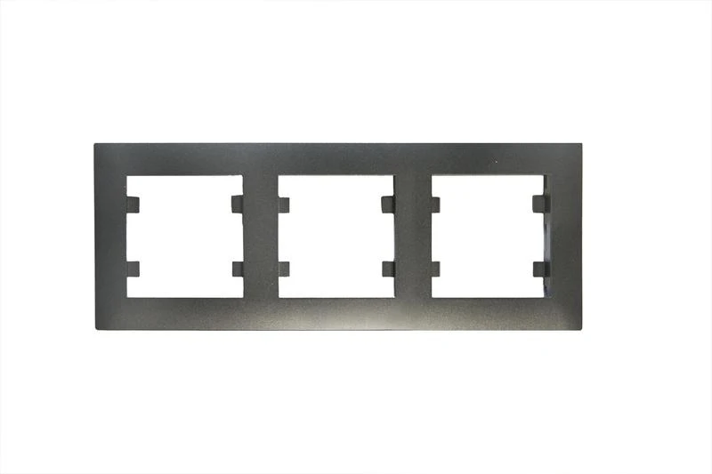 88050703 Makel | Рамка 3-м Karea RIZZ STAR дым. металлик  