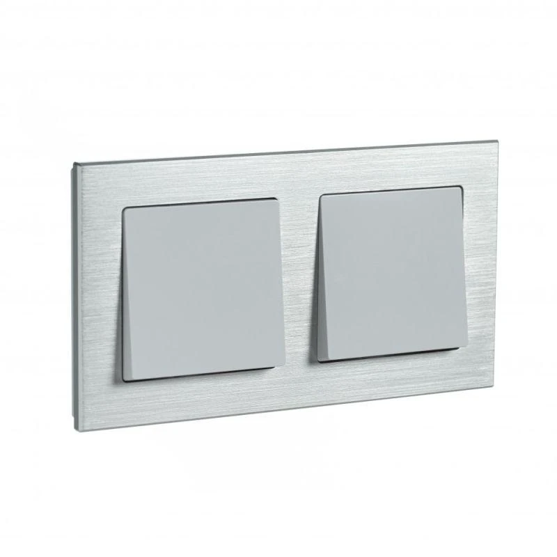 ATN312102 Systeme Electric | Рамка 2-м AtlasDesign Nature метал. серебр. SE 