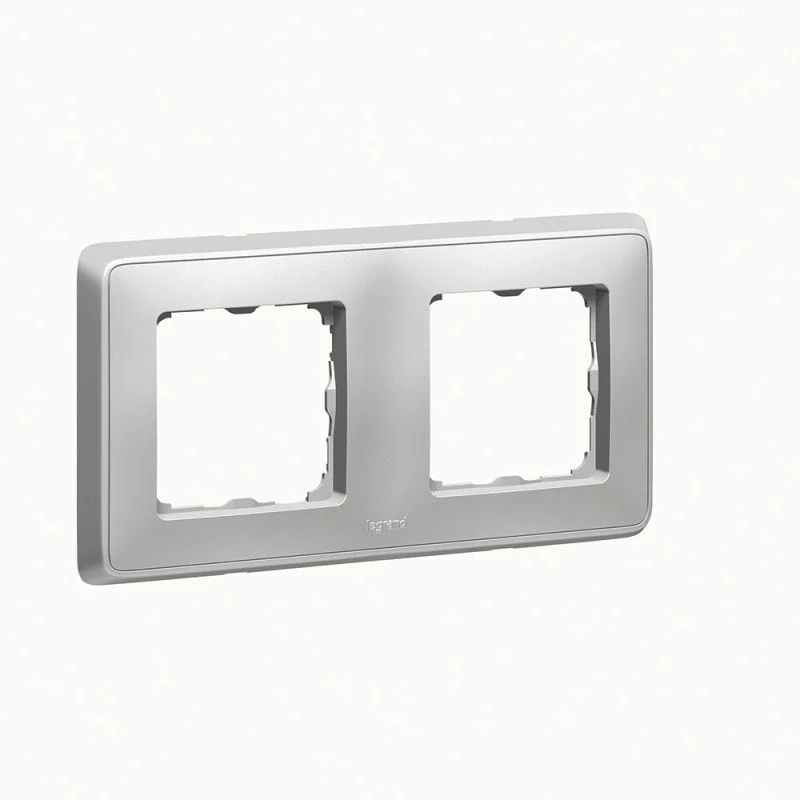 695974 Legrand | Рамка 2-м Cariva алюм. (DIY-упак.) Leg 