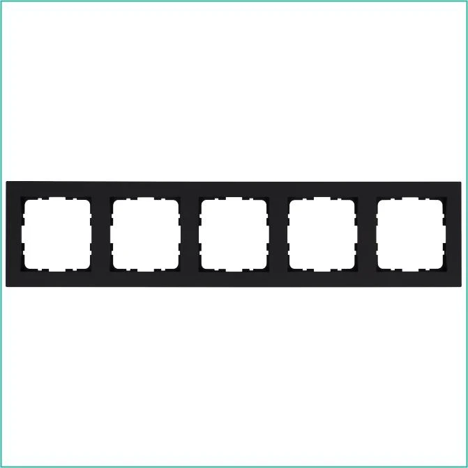 G1005PB Jasmart | Рамка 5-м G-Classic черн. матов. soft touch  