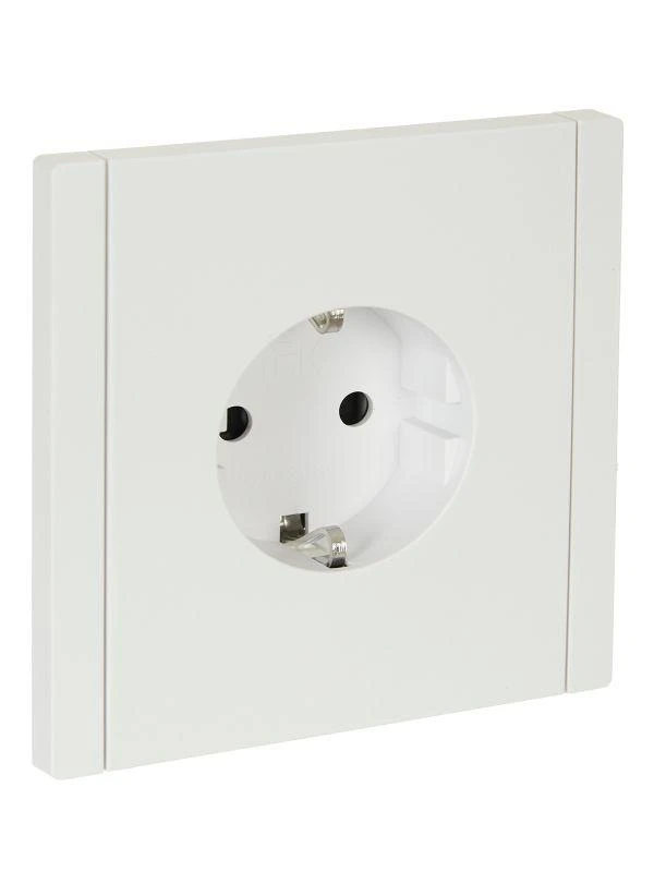 IEK  | Розетка СП FORTE&PIANO FP213 16А с заземл. защ. шторки безвинт. крепл. бел.  FP-R14-16-1-K01