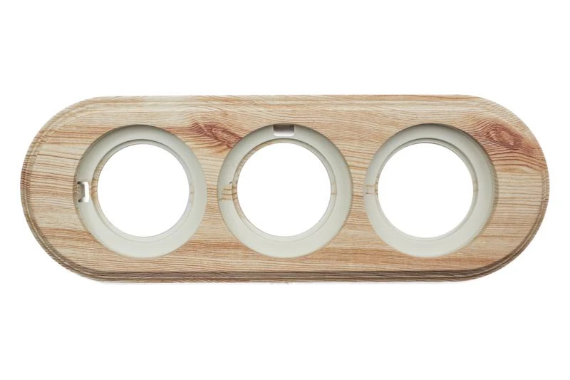 BF1-630-13/PL Bironi | Рамка 3-м ретро пластик. карельская сосна  