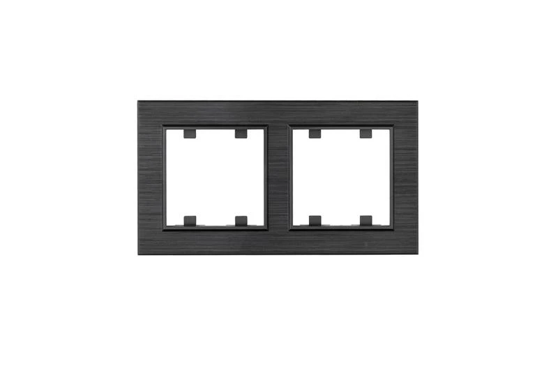 86050702 Makel | Рамка 2-м Karea LINE STAR дым. металлик  