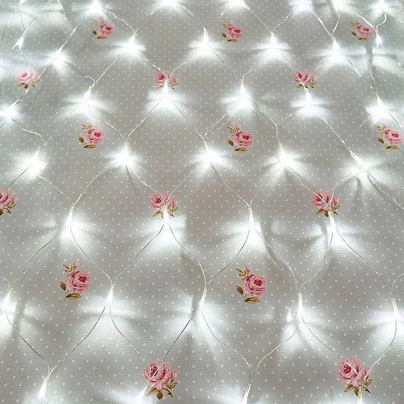 Гирлянда светодиодная &quot;Сеть&quot; 1.8х1.5м 180LED бел. 15Вт 220В IP20 с контроллером 8 режимов провод ПВХ прозр. Neon-Night 215-135