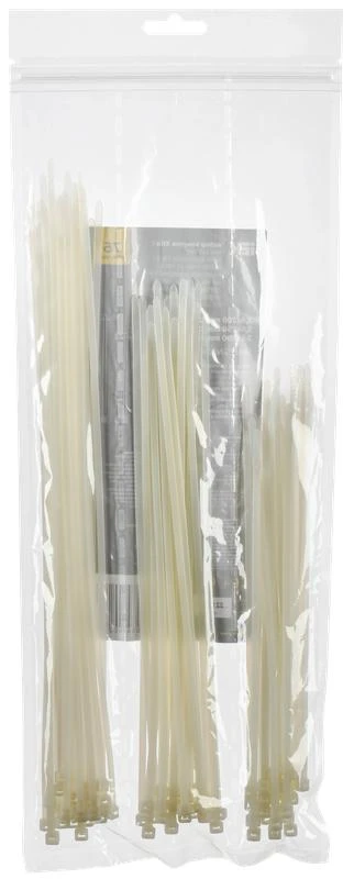 UNH35-N03-075 IEK | Набор хомутов 3.6х200; 3.6х250; 3.6х300 бел. (уп.75шт)  