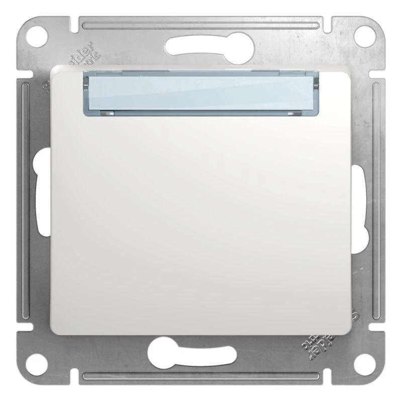 GSL000119 Schneider Electric | Механизм кнопки нажимной 1-кл. СП Glossa 10А IP20 (сх. 1) с табличкой бел. SchE 