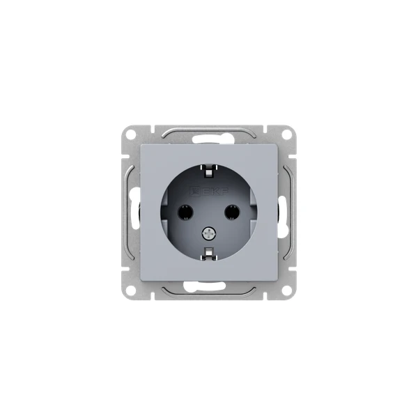 UP1-SOA-110 EKF | Розетка СП Эпика 16А с заземл. без защ. шторок механизм алюм.  