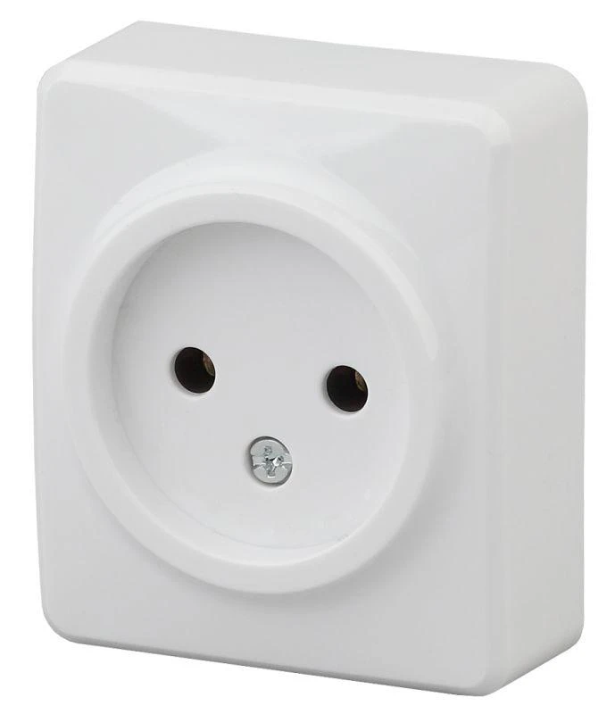 Б0031551 Эра | Розетка 1-м ОП  Эксперт 11-2201-01 16А IP20 250В 2P бел.  
