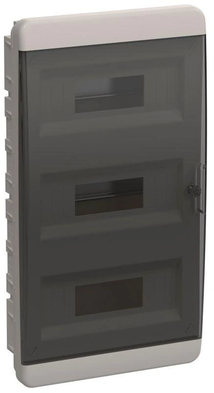 Корпус ЩРВ-П-36 TEKFOR IP41 черн. прозр. дверь пластик. IEK TF5-KP12-V-36-41-K01-K03