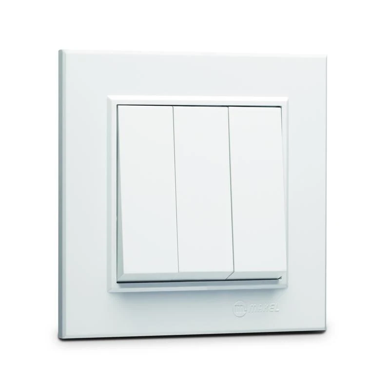 56001091 Makel | Выключатель 3 клав.1 вход 3 выхода KAREA бел.  
