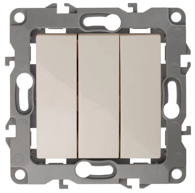 Б0014670 Эра | Выключатель 3-кл. СП 12 12-1107-02 10А IP20 250В 10AX механизм сл. кость  