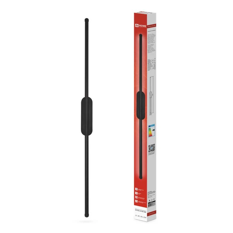 4690612054827 IN HOME | Светильник светодиодный ESTETIKA LUV-80C-40BL 15Вт 4000К 1050лм 230В 800х50х25 черн.  