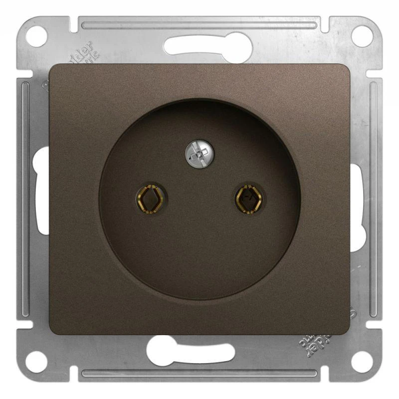GSL000841 Systeme Electric | Розетка 1-м СП 1мод. Glossa 16А IP20 без заземл. механизм шоколад SE 