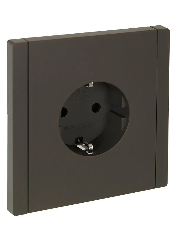 IEK  | Розетка СП FORTE&PIANO FP316 16А с заземл. без защ. шторок винт. крепл. сер.  FP-R11-16-K03