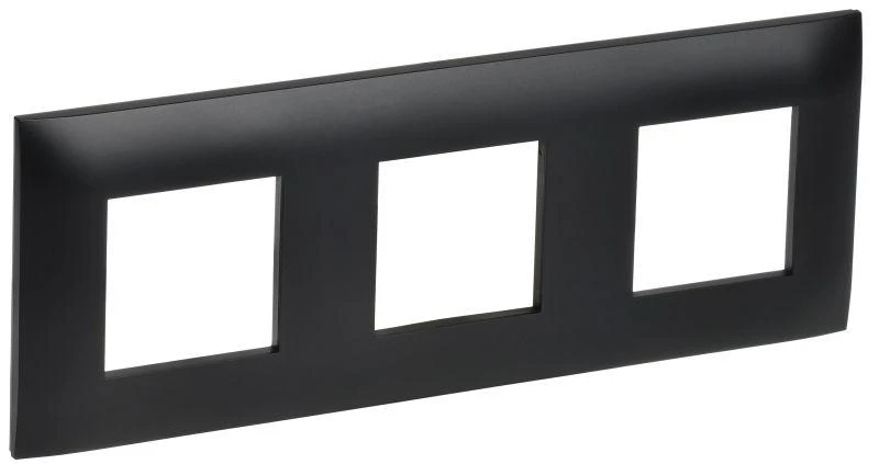 IEK  | Рамка 3-м SKANDY SK-F03Bl черн.  SK-M32-K02