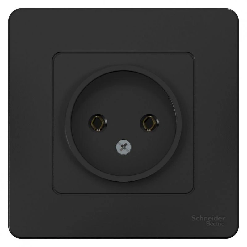 BLNRS000016 Systeme Electric | Розетка 1-м СП Blanca 16А IP20 250В без заземл. без защ. шторок антрацит SE 
