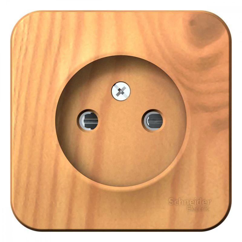 BLNRA001115 Systeme Electric | Розетка 1-м ОП Blanca 16А IP20 250В без заземл. защ. шторки с изолир. пластиной ясень SE 