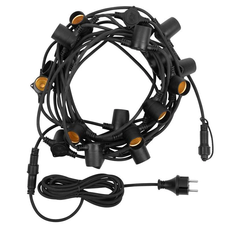 331-331 Neon-Night | Гирлянда "Белт Лайт" 10м шаг 50см 20 патронов 25Вт IP44 провод каучук черн.  