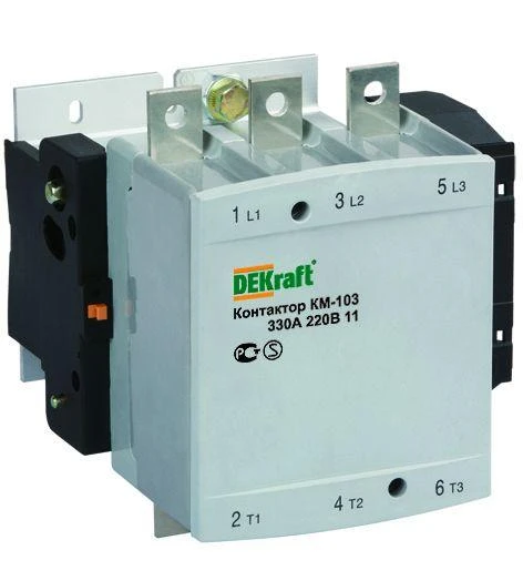 22160DEK DEKraft | Контактор КМ-103 330А кат. 220В AC 1НО+1НЗ AC-3  