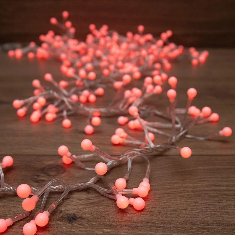 303-602 Neon-Night | Гирлянда светодиодная "Мишура LED" 3м 288LED красн. 18Вт 220-240В IP20 провод ПВХ прозр.  