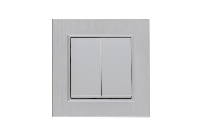 86100003 Makel | Выключатель 2-клав. Karea LINE STAR жемчуж.  