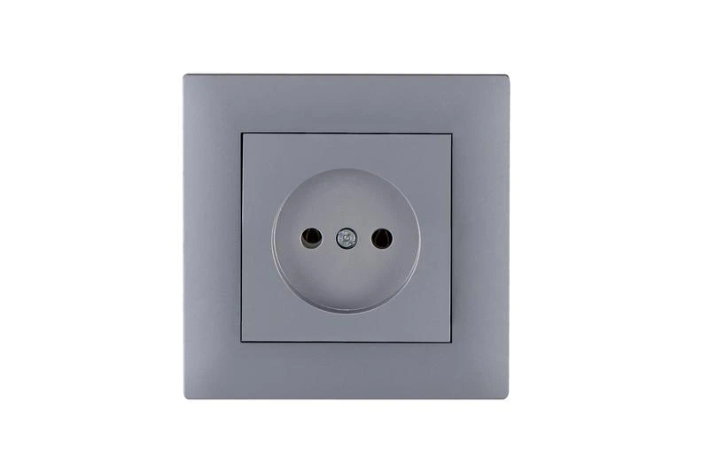 88065022 Makel | Розетка 1-м Kare RIZZ STAR без заземл. сер.  