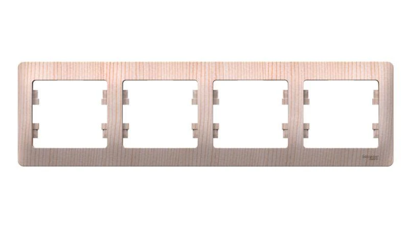 GSL001504 Systeme Electric | Рамка 4-пост. Glossa горизонт. сосна SE 