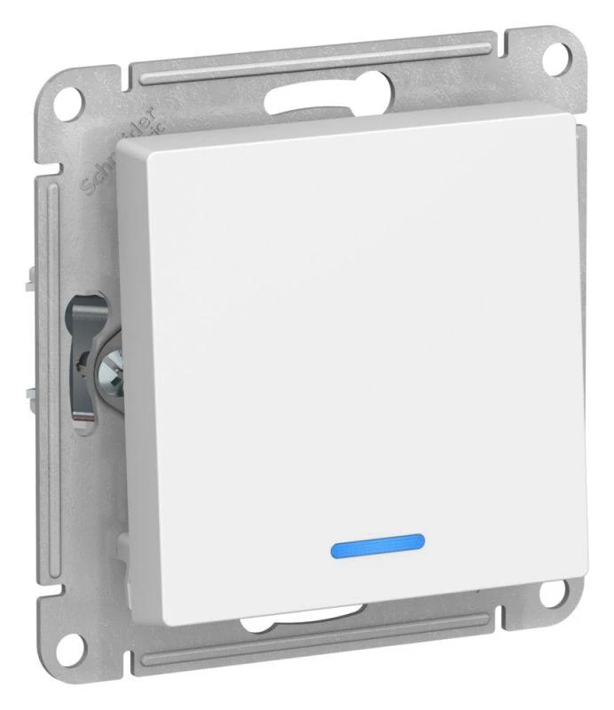 ATN001313 Systeme Electric | Выключатель 1-кл. AtlasDesign (сх. 1а) 10AX с подсветкой механизм лотос SE 