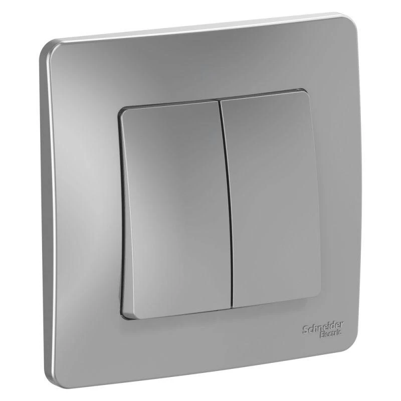 BLNVS010503 Systeme Electric | Выключатель 2-кл. СП Blanca 10А IP20 (сх. 5) 250В алюм. SE 