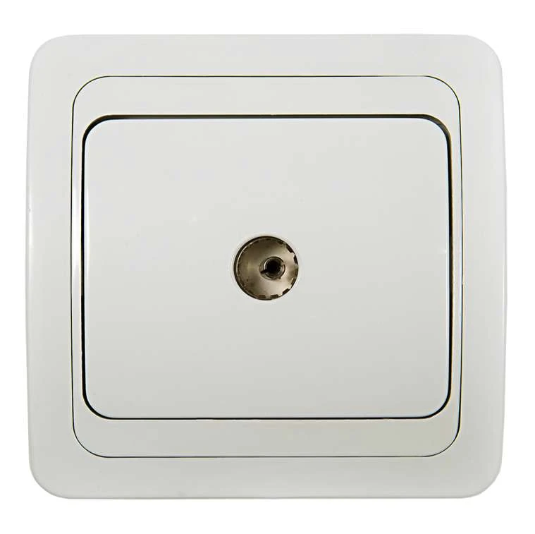 4690612000411 IN HOME | Розетка телевизионная TV СП Classico 2027 16А IP20 бел. ASD /  