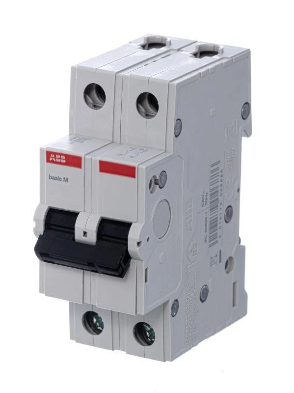 Выключатель автоматический модульный 2п C 63А 4.5кА Basic M BMS412C63 ABB 2CDS642041R0634