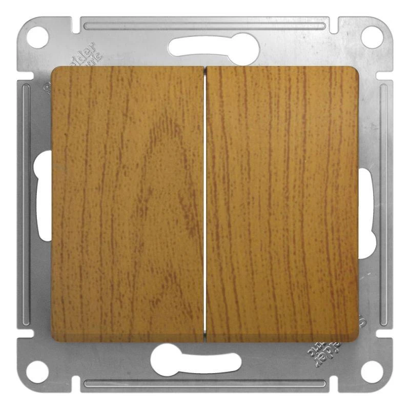 GSL000551 Systeme Electric | Выключатель 2-кл. СП Glossa 10А IP20 (сх. 5) 10AX механизм дерево дуб SE 